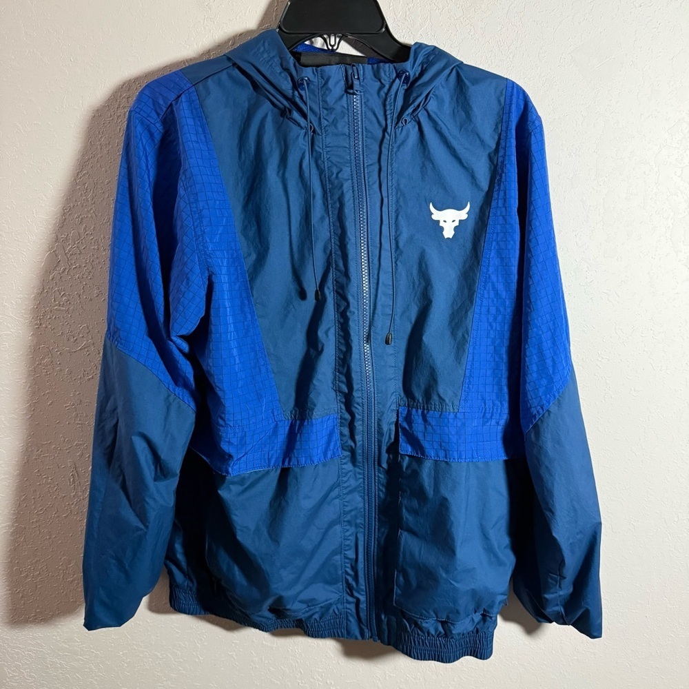 Men’s M Blue Under Armour Athletic Exercise Outdoor Running Sporty Jacket